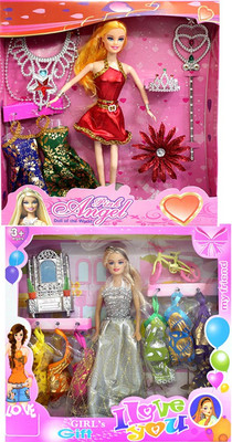 

Amaya Pretty Fashion Doll450 SET of 2(Multicolor)