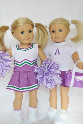 

DollsHobbiesNMore Purple And Lavendar Cheerleader Outfit With Practice Set(Multicolor)