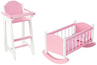

KidKraft Darling Doll Furniture Set (Accommodates American Girl Dolls), Pink(Multicolor)