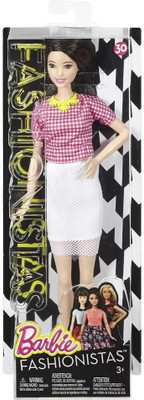

Barbie Fashionistas Doll 30 White & Pink Pizzazz - Tall' DGY54(Multicolor)