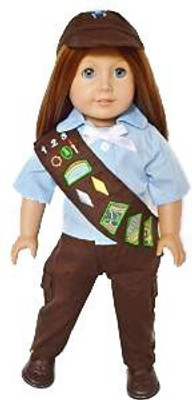 

DollsHobbiesNMore Girl Scouts Brownie Outfit For American Girlwith Shoes(Multicolor)
