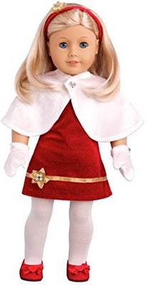 

DreamWorld Collections Happy Holidays - Re head band, white cape & mittens(Multicolor)