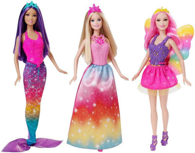 

Barbie Fairytale 3-Doll Gift Set(Multicolor)