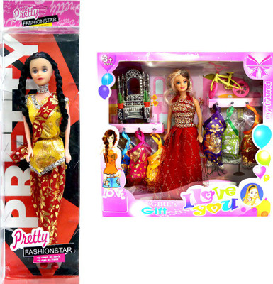 

Amaya Pretty Fashion Doll55 SET of 2(Multicolor)