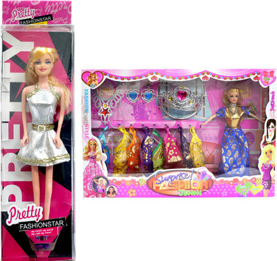 

Amaya Pretty Fashion Doll165 Set Of 2(Multicolor)