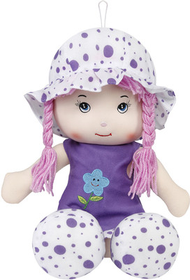 Emob Purple & White Baby Soft Rag Doll Big Size(Purple, White)
