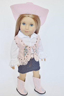 

DollsHobbiesNMore Pink Western Cowgirl Outfit For American Girlcomplete(Multicolor)