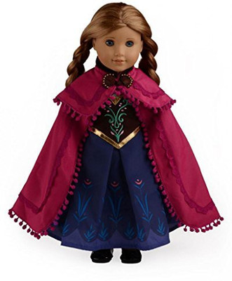 

sweet dolly Adorable Anna Princess Costumes For 18 Inch American Girl(Multicolor)