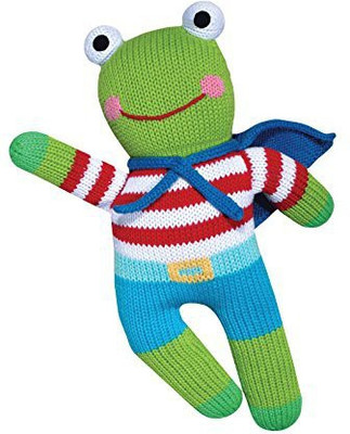 Zubels Frog Freddy 24Inch Handknit Doll(Green)