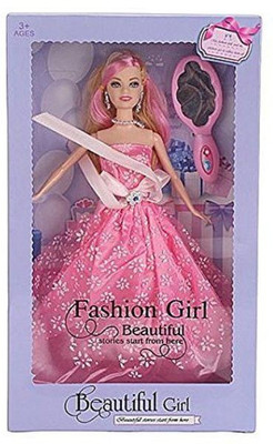 

Smiles Creation Fashion doll with hair dressing brush Toy for kids(Multicolor)