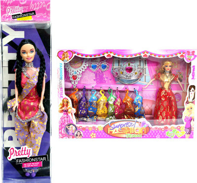 

Amaya Pretty Fashion Doll13 Set Of 2(Multicolor)