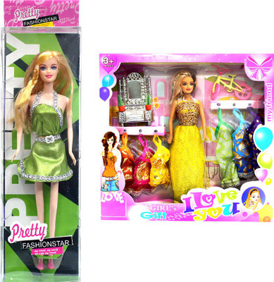 

Amaya Pretty Fashion Doll144 Set Of 2(Multicolor)