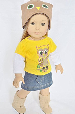 

DollsHobbiesNMore OWL OUTFIT FOR 18 INCH AMERICAN GIRL DOLLS(Multicolor)