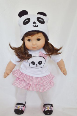 

DollsHobbiesNMore Panda Outfit For American Girl Bitty Twins Girl(Multicolor)