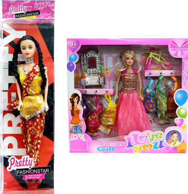 

Amaya Pretty Fashion Doll56 SET of 2(Multicolor)