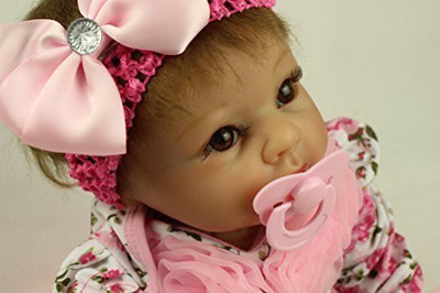

SanyDoll Reborn Ba Soft Silicone 22Inch 55Cm Magnetic Mouth Lovely(Multicolor)