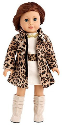 

DreamWorld Collections Fashion Girl Cheetah Coativory Dress And Ivory Boots 18(Multicolor)