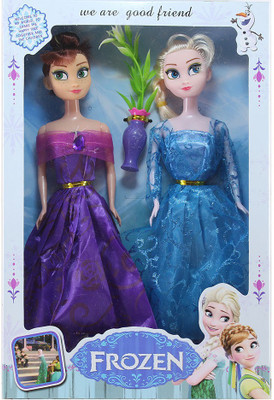 

Tickles Frozen Sister Ana and Elsha Doll(Multicolor)