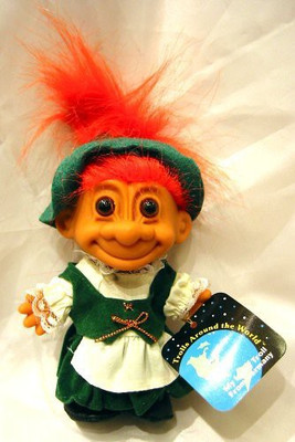 

Russ Berrie My Lucky Troll From Germany Orange Hair(Multicolor)