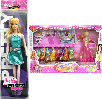 

Amaya Pretty Fashion Doll110 Set Of 2(Multicolor)