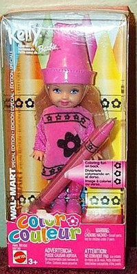 

Barbie Kelly Color Pink 4" With Pink Crayon(Pink)