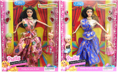 Amaya Pretty Fashion Doll262 Set Of 2(Multicolor)