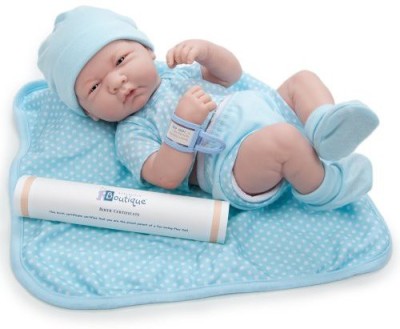 

JC Toys Berenguer Boutique La Newborn 14Inch Lifelike Real Boy 9(Blue)