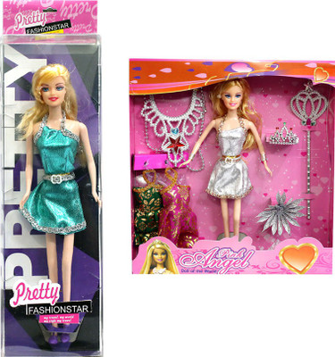 

Amaya Pretty Fashion Doll120 Set Of 2(Multicolor)