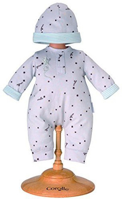 

Corolle 14" Grey Star Ba Pajamas And Cap(White)
