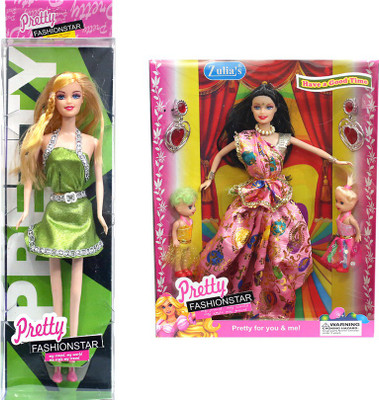 

Amaya Pretty Fashion Doll128 Set Of 2(Multicolor)