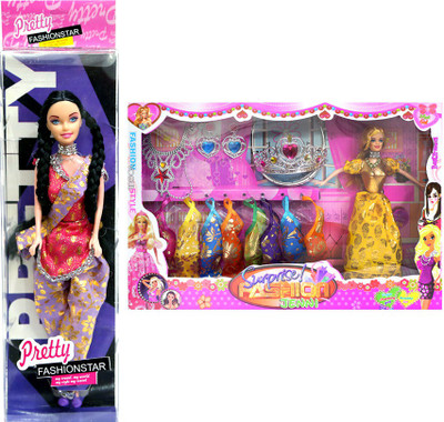 

Amaya Pretty Fashion Doll15 Set Of 2(Multicolor)
