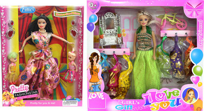 

Amaya Pretty Fashion Doll269 Set Of 2(Multicolor)