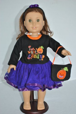 

Unique Doll Clothing I Want Candy Halloween Costume For 18"(Multicolor)