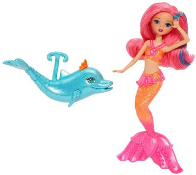 

Barbie The Pearl Princess Mermaid With Dolphin(Multicolor)