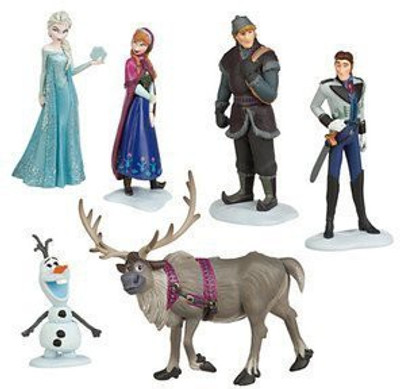 Yongyong 5" LOT6 FROZEN Figurine Doll Toy Anna Elsa Hans Kristoff Sven Olaf(Multicolor)