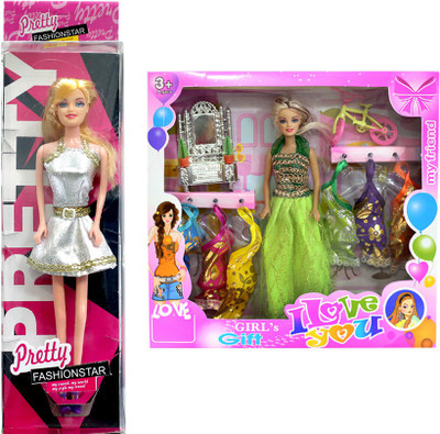 

Amaya Pretty Fashion Doll168 Set Of 2(Multicolor)