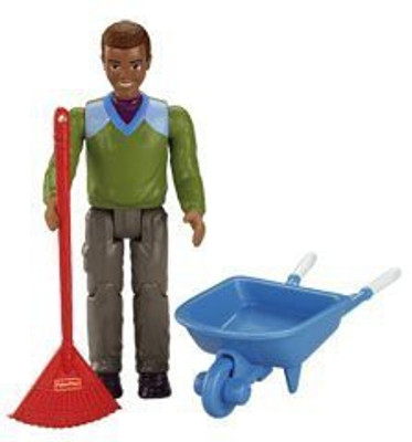 

Loving Family African American Dad With Wheel Barrel & Garden Rake(Multicolor)