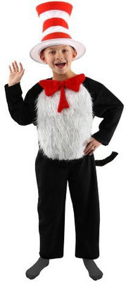 Elope Dr. Seuss Cat In Hat Kids Costume - 2T-4T(Pink)