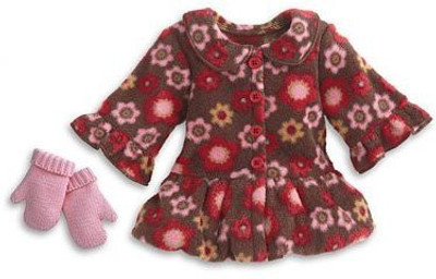 

American Girl Bitty Ba Twins Fleece Coat & Mittens ( Not Included)(Multicolor)