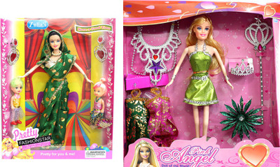 

Amaya Pretty Fashion Doll345 Set Of 2(Multicolor)