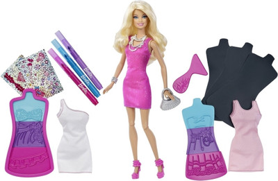 Barbie Fashion Design Plates Doll