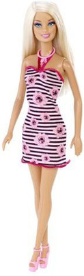 

Mattel Barbie Pink and Black Halterneck Dress 12 Inch Doll(Multicolor)