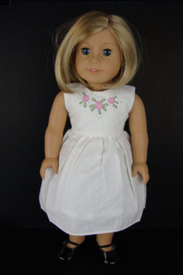 

Olivia's Doll Closet An Ivory Spring Dress With Pink Flower Details(White)