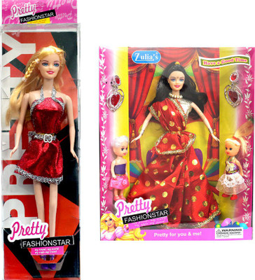 

Amaya Pretty Fashion Doll185 Set Of 2(Multicolor)