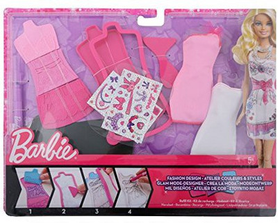 

Barbie Fashion Design Plates Sweetie Extension Pack X7896(Pink)