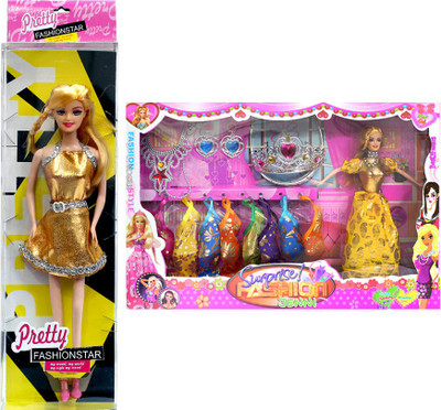 

Amaya Pretty Fashion Doll216 Set Of 2(Multicolor)