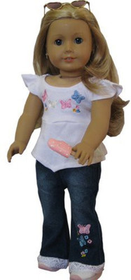 

Doll Club of America Jeans Set Fits 18 Inch Clothes(Multicolor)