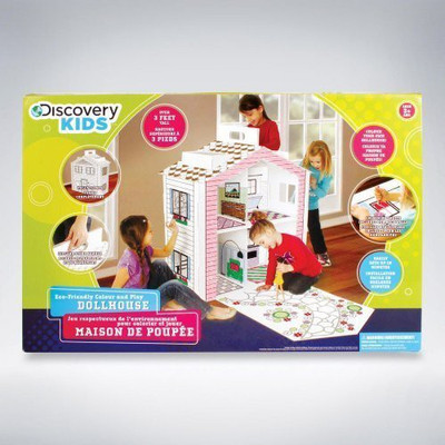 

Discovery Kids Cardboard Color and Play Dollhouse 3 Feet Tall(Multicolor)