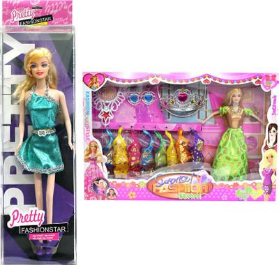 

Amaya Pretty Fashion Doll109 Set Of 2(Multicolor)