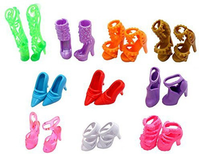 

EastVita 10 Pairs Of Shoesfit Barbiemulticoloured1 Inch(Multicolor)